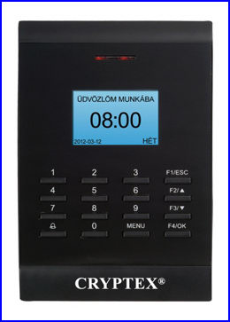 CRYPTEX CR-302R beléptető és munkaidő nyilvántartó terminál